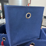 Fabric Collapsible Storage Cube ACCESSORIES Navy 11Wx11H
