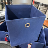 Fabric Collapsible Storage Cube ACCESSORIES Navy 11Wx11H