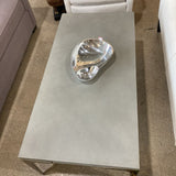 West Elm Rectangular Concrete & Brass COFFEE/COCKTAIL TABLE 48w24d17h