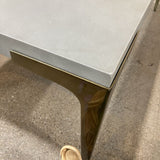 West Elm Rectangular Concrete & Brass COFFEE/COCKTAIL TABLE 48w24d17h