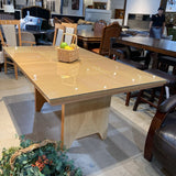 Italian Made Maple Lacquer DINING TABLE 70Wx42Dx31H (+18" leaf)