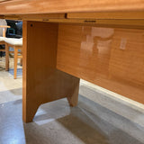 Italian Made Maple Lacquer DINING TABLE 70Wx42Dx31H (+18" leaf)