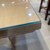 Italian Made Maple Lacquer DINING TABLE 70Wx42Dx31H (+18" leaf)