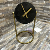 Bloomhome Amelia Black Round Clock On Stand ACCESSORIES 6w5.5d10h