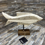 Villa2 Wooden Fish On Stand ACCESSORIES 14w3d9h