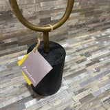 Bloomhome Libra Black Wood & Brass 2-Candle Holder ACCESSORIES 5.5Wx18H