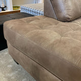 Tufted L Shape Sleeper Sectional SECTIONAL Brown 120w72d29h