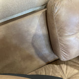 Tufted L Shape Sleeper Sectional SECTIONAL Brown 120w72d29h