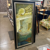 Raschella Collection Abstract Texture Blue ART WORK 32x68