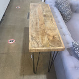 Villa2 Hairpin Leg Iron & Wood CONSOLE TABLE 48w16d32h