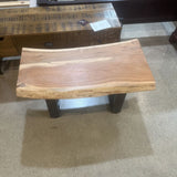 Villa2 Live Edge Wood & Iron BENCH 36w18d18h