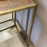 Villa2 Iron Wooden Nesting Table Set Of 2 END/SIDE TABLE 22w12d22h