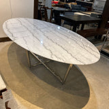 Mitchell Gold & Bob Williams Modern Oval Marble DINING TABLE 96w54d30h