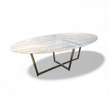 Mitchell Gold & Bob Williams Modern Oval Marble DINING TABLE 96w54d30h