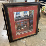 Framed Jean-Claude Bistro Scene ART WORK 35x39