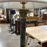 Scully & Scully Dark Green Marble & Brass FLOOR LAMP 16d59h