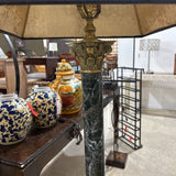 Scully & Scully Dark Green Marble & Brass FLOOR LAMP 16d59h