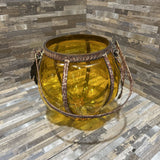 Metal & Glass Pumpkin Lantern HOLIDAY ITEMS 7d8h