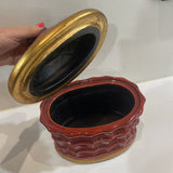 Uttermost Ceramic Waffle Pattern Lidded Decorative Canister ACCESSORIES 10Wx7Dx9H