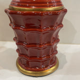 Uttermost Ceramic Waffle Pattern Lidded Decorative Canister ACCESSORIES 7Wx6Dx11H