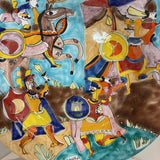 Fine Italian LaMusa Signed Ceramic Oversized Centerpiece Platter Wall Hanging ACCESSORIES 21.5Wx2.75H