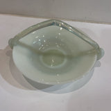 Hand Blown Opalescent Art Glass Basket ACCESSORIES 8.5Wx4.5H