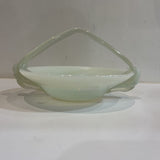 Hand Blown Opalescent Art Glass Basket ACCESSORIES 8.5Wx4.5H