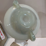 Hand Blown Opalescent Art Glass Basket ACCESSORIES 8.5Wx4.5H