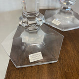 Reed & Barton 2pc Set Crystal Summit Taper Holders ACCESSORIES 4.5Wx12H