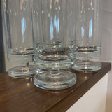 4pc Set MCM Footed Highball Tumbler Glasses ACCESSORIES 2.5Wx8H