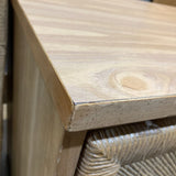 Carved Wood Front 2-Drawer NIGHTSTAND 24w16d21h