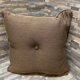 Button Tufted Outdoor Pillow ACCESSORIES Brown 16x16
