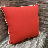 Down Filled Contrast Piping Outdoor Pillow ACCESSORIES Red/White 20x20