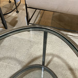 Pottery Barn Tanner Oval Glass Table COFFEE/COCKTAIL TABLE 46w22d18h