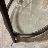 Pottery Barn Tanner Oval Glass Table COFFEE/COCKTAIL TABLE 46w22d18h
