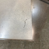 Rustic Industrial w/ Distressed Mirrored Top SIDE TABLE 13.5Wx35.5H