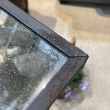 Rustic Industrial w/ Distressed Mirrored Top SIDE TABLE 13.5Wx31.5H