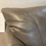 Natuzzi China Leather Armchair w/ Ottoman LOUNGE CHAIRS Gray 42w36d34h