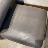 Natuzzi China Leather Armchair w/ Ottoman LOUNGE CHAIRS Gray 42w36d34h