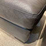 Natuzzi China Leather Armchair w/ Ottoman LOUNGE CHAIRS Gray 42w36d34h