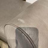 Natuzzi China Leather Armchair w/ Ottoman LOUNGE CHAIRS Gray 42w36d34h