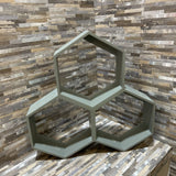 Land of Nod Honeycomb Shelf ACCESSORIES Gray 21w4d21h