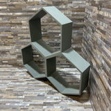 Land of Nod Honeycomb Shelf ACCESSORIES Gray 21w4d21h