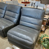 Arhaus Rowland Leather Armless Power Recliner RECLINERS Lanie Graphite 30w36d35h