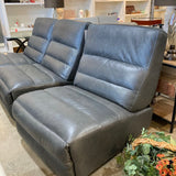 Arhaus Rowland Leather Armless Power Recliner RECLINERS Lanie Graphite 30w36d35h