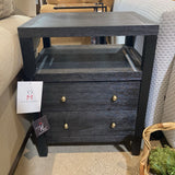 Celine 2-Drawer NIGHTSTAND Black 21w17d27h