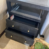 Celine 2-Drawer NIGHTSTAND Black 21w17d27h