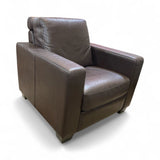 Natuzzi Leather Track Arm Recliner RECLINERS Brown 34w36d34h