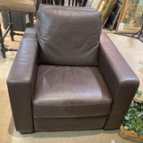 Natuzzi Leather Track Arm Recliner RECLINERS Brown 34w36d34h