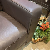 Natuzzi Leather Track Arm Recliner RECLINERS Brown 34w36d34h